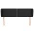Cabecero de cuero sintético negro 147x23x78/88