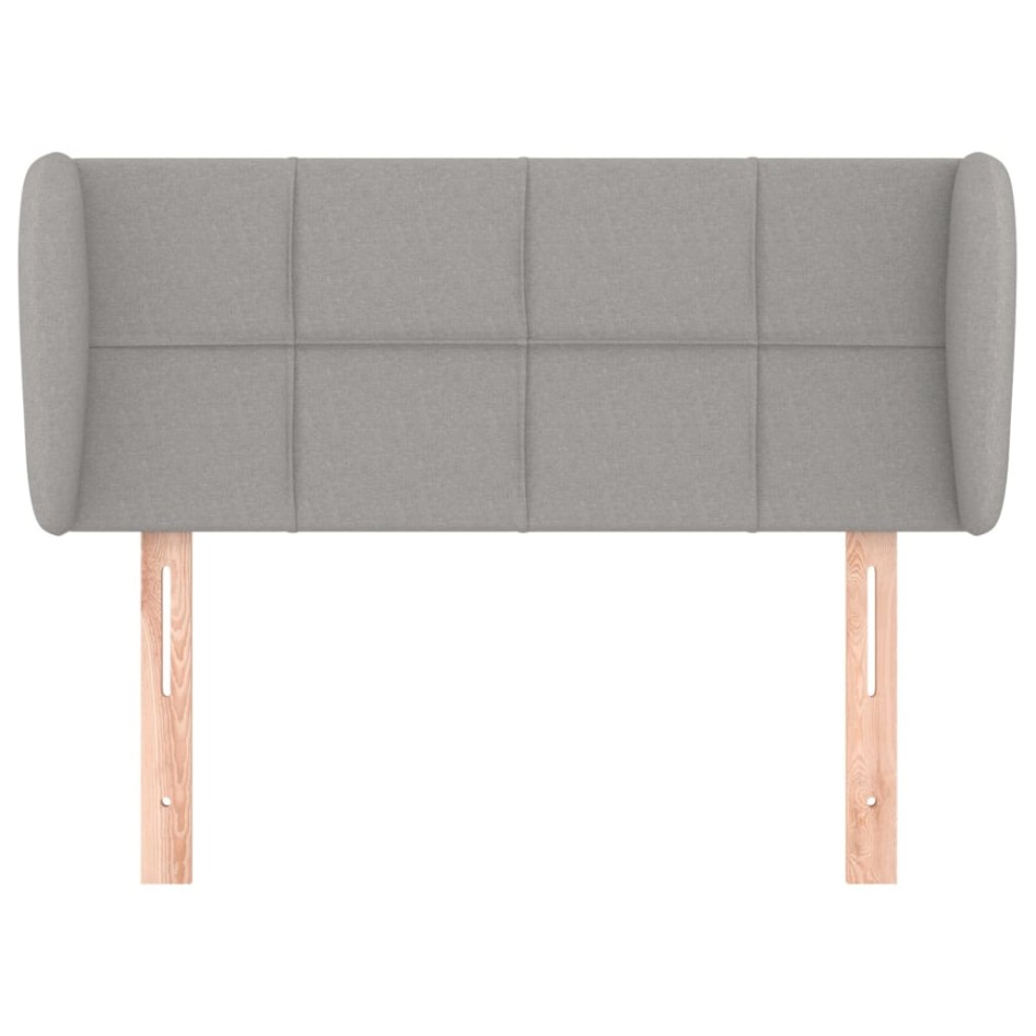 Cabecero de tela gris claro 93x23x78/88