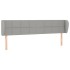 Cabecero de tela gris claro 203x23x78/88