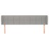 Cabecero de tela gris claro 203x23x78/88