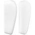 Cabecero de cuero sintético blanco 83x23x78/88