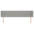 Cabecero de tela gris claro 183x23x78/88