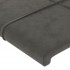 Cabecero de terciopelo gris oscuro 147x23x78/88