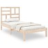 Estructura de cama sin colchón madera maciza 100x200