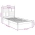 Estructura de cama sin colchón madera maciza 100x200