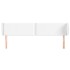 Cabecero de cuero sintético blanco 203x23x78/88