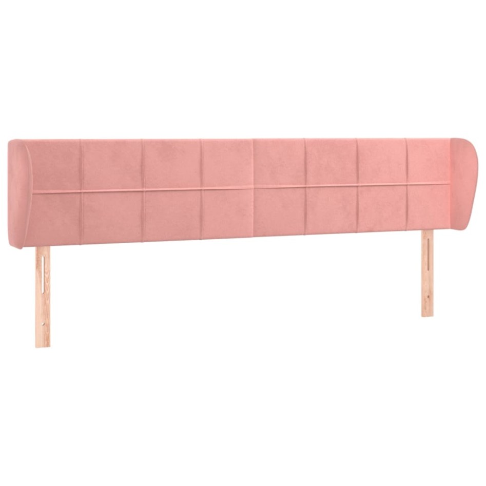 Cabecero de terciopelo rosa 203x23x78/88