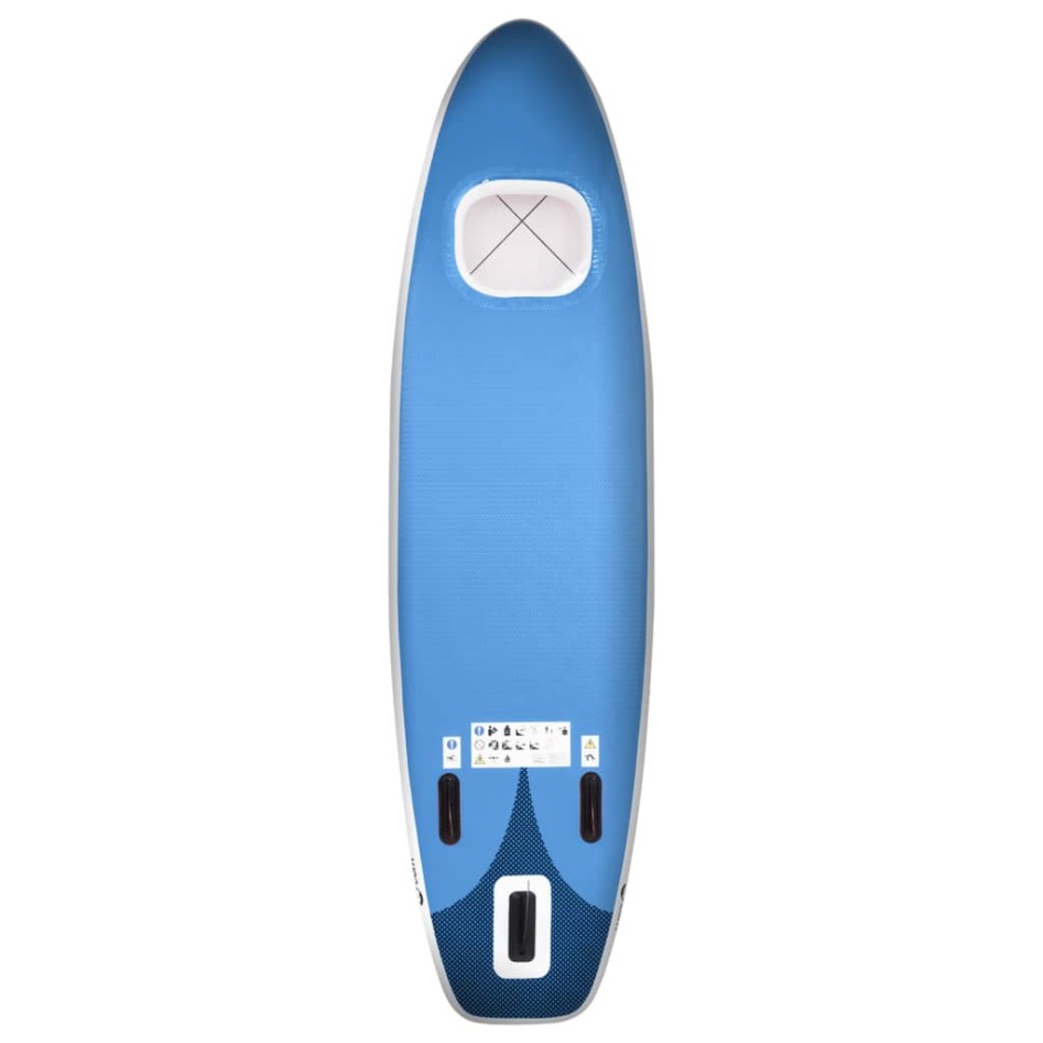 Juego de tabla paddle surf inflable azul 300x76x10