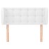 Cabecero de cuero sintético blanco 103x23x78/88