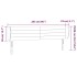 Cabecero de tela gris claro 203x23x78/88