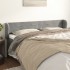 Cabecero de terciopelo gris claro 183x23x78/88