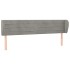 Cabecero de terciopelo gris claro 183x23x78/88