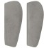 Cabecero de terciopelo gris claro 183x23x78/88