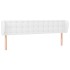 Cabecero de cuero sintético blanco 163x23x78/88