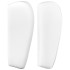 Cabecero de cuero sintético blanco 163x23x78/88