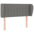 Cabecero de tela gris oscuro 93x23x78/88