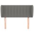 Cabecero de tela gris oscuro 93x23x78/88