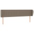 Cabecero de tela gris taupe 183x23x78/88