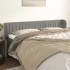 Cabecero de terciopelo gris claro 183x23x78/88