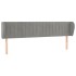 Cabecero de terciopelo gris claro 183x23x78/88