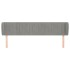 Cabecero de terciopelo gris claro 183x23x78/88