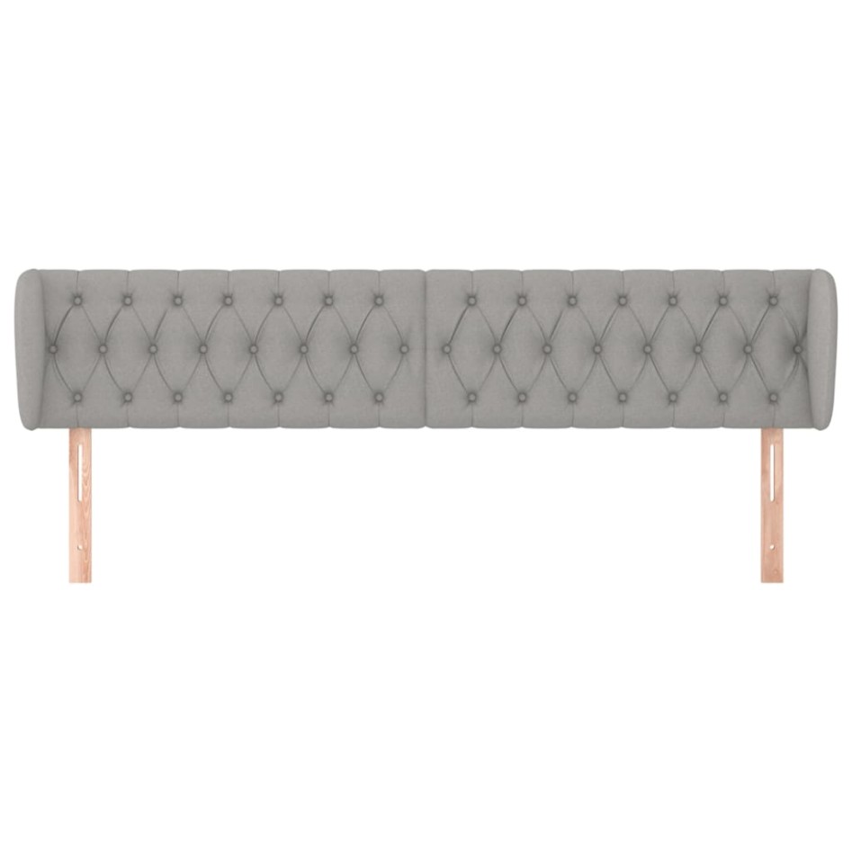 Cabecero de tela gris claro 183x23x78/88