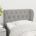 Cabecero de tela gris claro 83x23x78/88