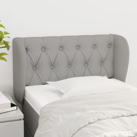 Cabecero de tela gris claro 83x23x78/88