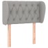 Cabecero de tela gris claro 83x23x78/88