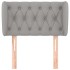 Cabecero de tela gris claro 83x23x78/88