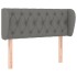 Cabecero de tela gris oscuro 93x23x78/88