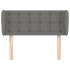 Cabecero de tela gris oscuro 83x23x78/88