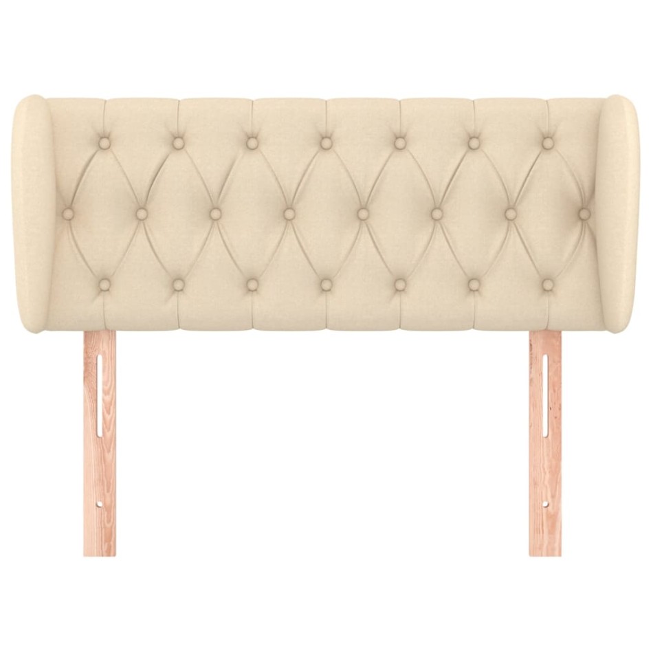 Cabecero de tela color crema 103x23x78/88