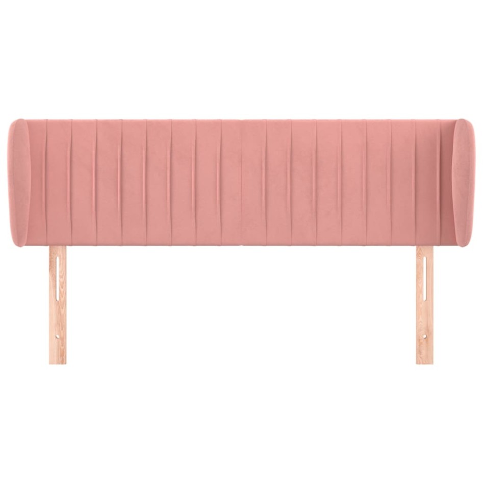 Cabecero de terciopelo rosa 147x23x78/88