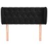 Cabecero de terciopelo negro 103x23x78/88