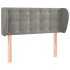 Cabecero de terciopelo gris claro 103x23x78/88