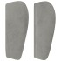 Cabecero de terciopelo gris claro 103x23x78/88