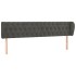 Cabecero de terciopelo gris oscuro 203x23x78/88