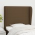 Cabecero con orejas de tela gris claro 103x23x118/128