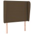 Cabecero con orejas de tela gris claro 103x23x118/128