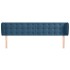 Cabecero de terciopelo azul oscuro 163x23x78/88