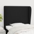 Cabecero con orejas de tela negro 93x23x118/128