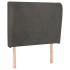 Cabecero con orejas de terciopelo gris oscuro 103x23x118/128