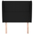 Cabecero con orejas de tela negro 83x23x118/128