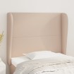 Cabecero con orejas cuero sintético capuchino 93x23x118/128 cm
