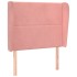 Cabecero con orejas de terciopelo rosa 103x23x118/128