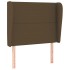 Cabecero con orejas de tela gris claro 103x23x118/128