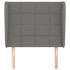 Cabecero con orejas de tela gris oscuro 93x23x118/128