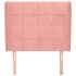 Cabecero con orejas de terciopelo rosa 103x23x118/128