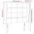 Cabecero con orejas de terciopelo rosa 103x23x118/128